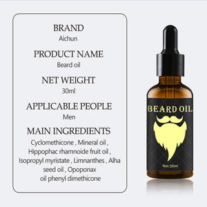 Beard Growth Oil 100% Natural Organic Beard Essential Oil for Men Beard Growth Hair Growth Essence Oil Moustache Grow Beard