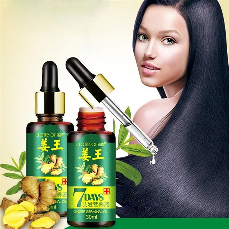 Ginger Essential Oil Hair Growth Essence Hair Loss Liquid 30ml Hair Growth Essence Dense Hair Fast Sunburst Grow TSLM2